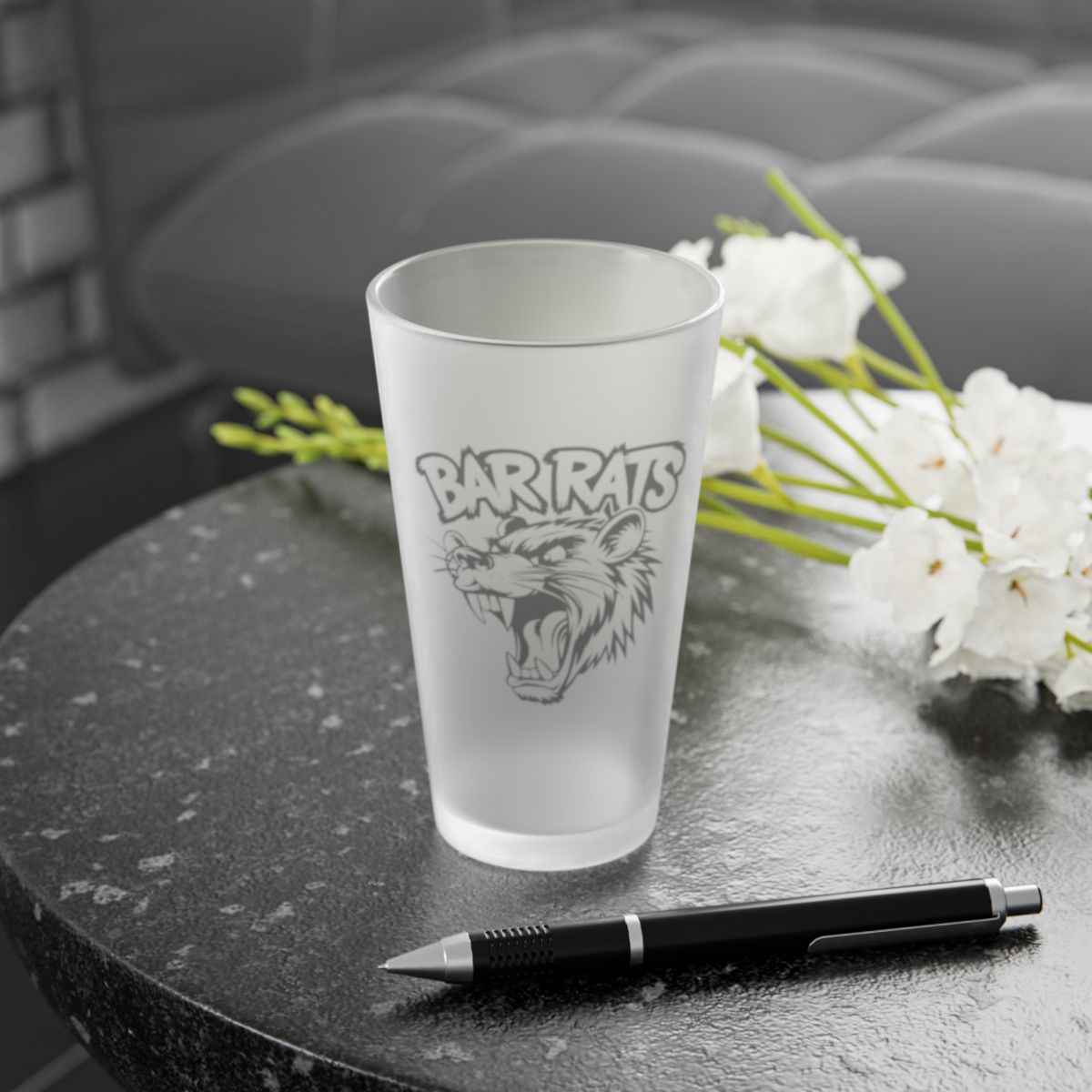 BAR RATS PINT GLASS